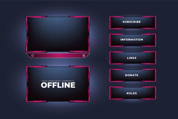 Download Futuristic Stream Screen Border Vector - Border Collection
