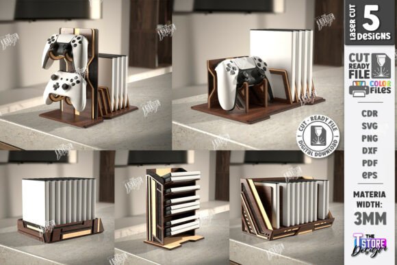 Download Game Controller Stand Laser Cut Bundle - Controller Collection