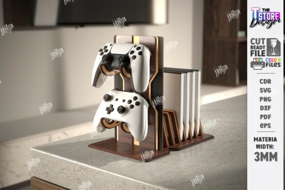Download Wooden Game Controller Stand Laser Cut - Controller Collection