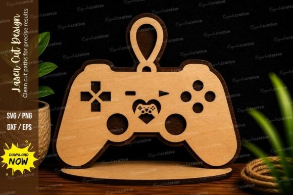 Download Gaming Controller Ornament Laser Cut SVG - Controller Collection